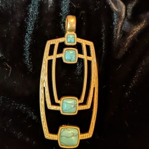 Gold and turquoise Lia Sophia pendant